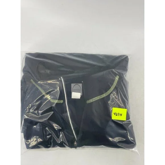 REI Women's Black Neon Green Stitching 1/4 Zip Stretch Fleece Sweatshirt Size L - Picture 15 of 15